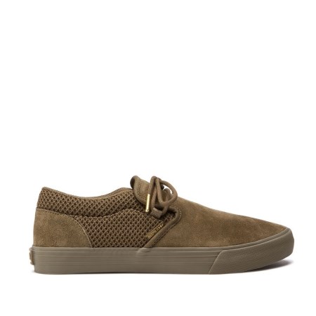 Supra Cuba Mens Low Tops Shoes Olive UK 50RSF